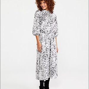 AnnTaylor dress snow leopard print.